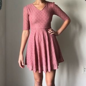 Pink lace dress